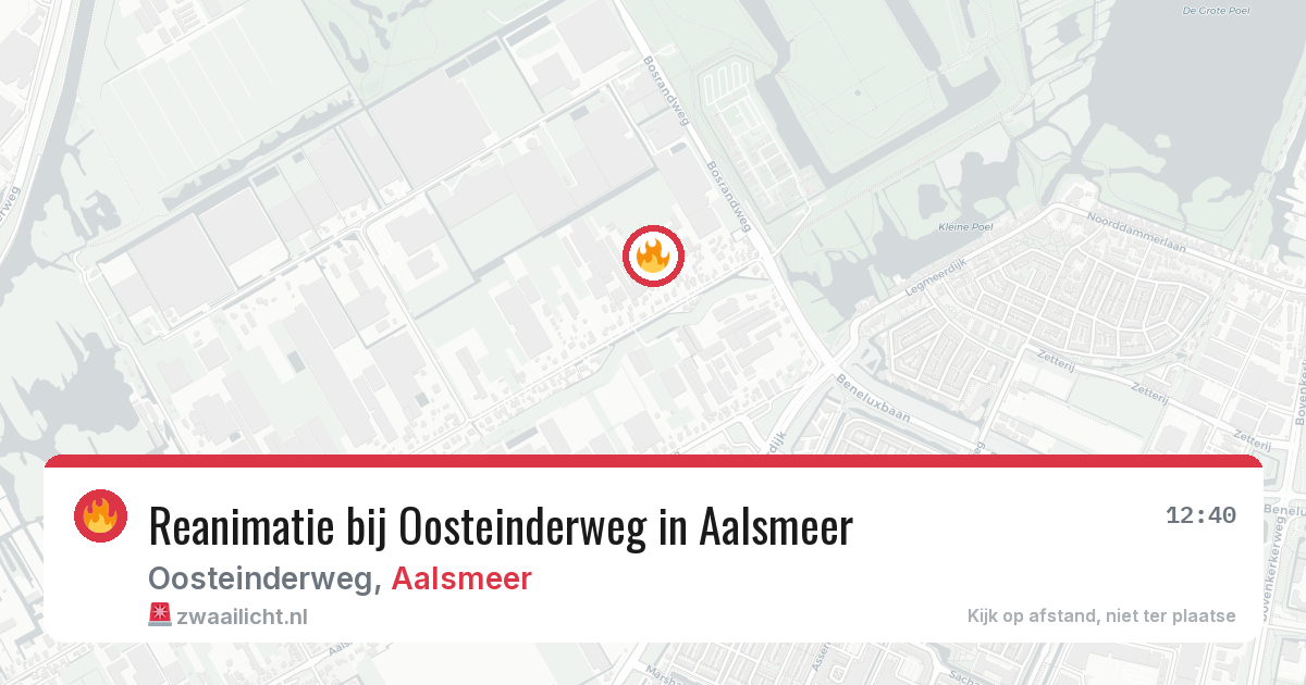 Reanimatie bij Oosteinderweg in Aalsmeer — 2 apr 2026