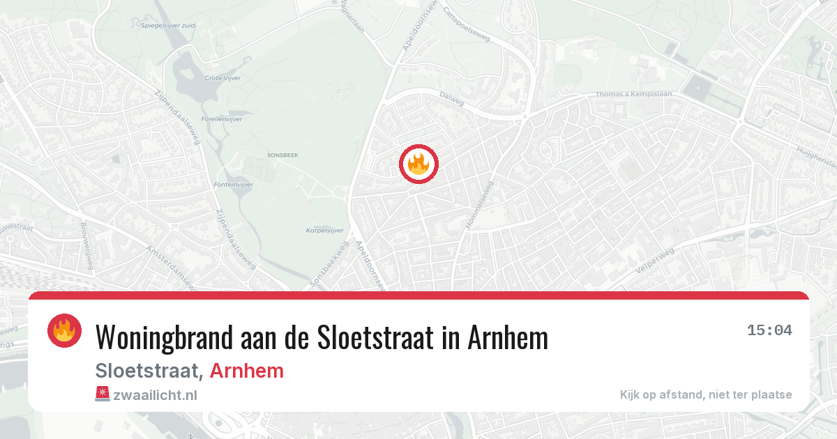 Woningbrand aan de Sloetstraat in Arnhem — 14 mei 2026