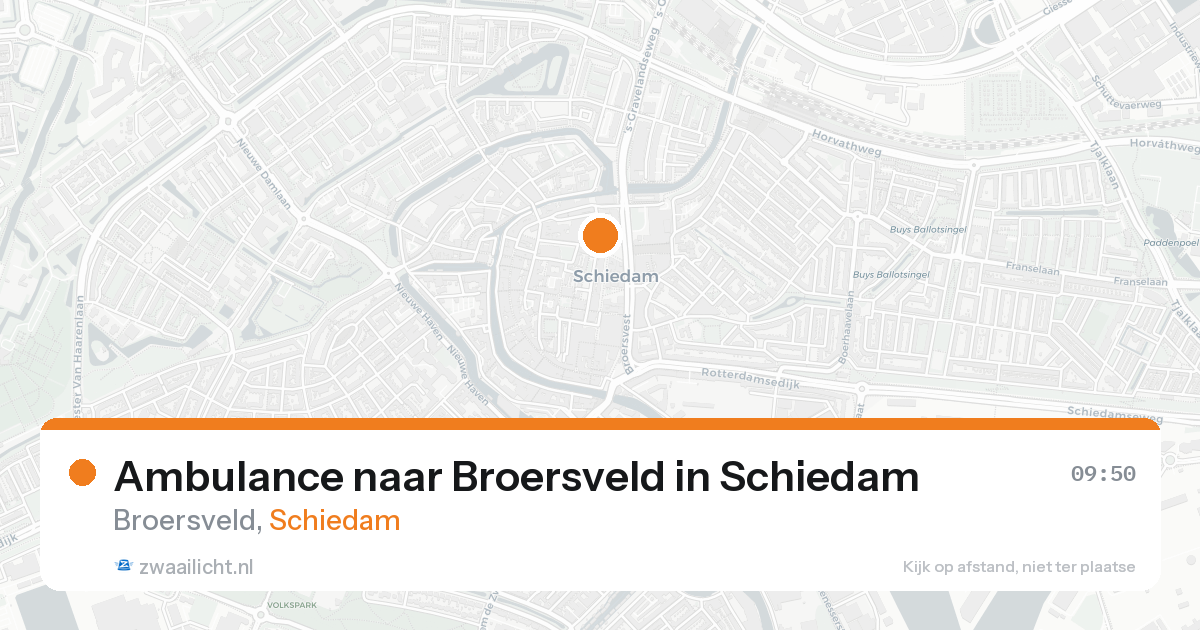 Ambulance naar Broersveld in Schiedam — 15 aug 2026