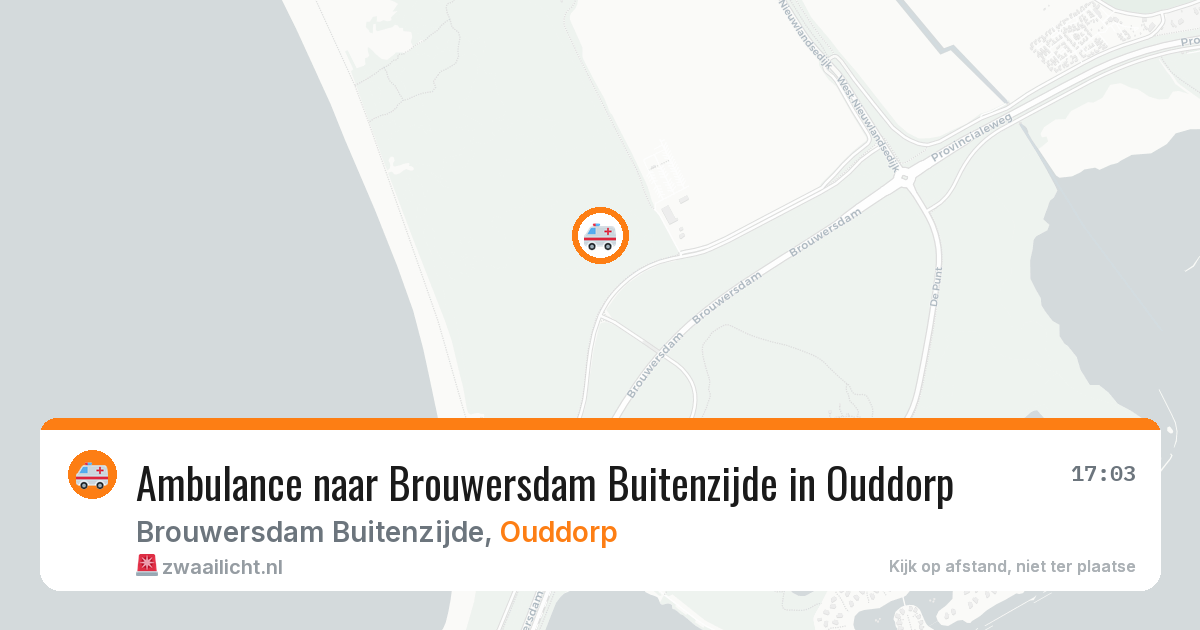 Ambulance naar Brouwersdam Buitenzijde in Ouddorp — 22 jun 2026