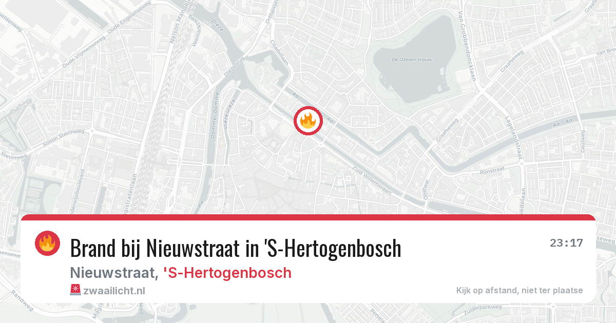 Brand bij Nieuwstraat in 'S-Hertogenbosch — 29 mrt 2026
