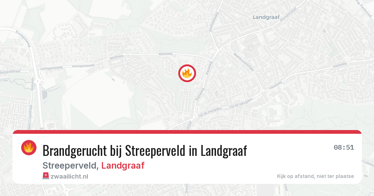 Brandgerucht bij Streeperveld in Landgraaf — 28 mei 2026