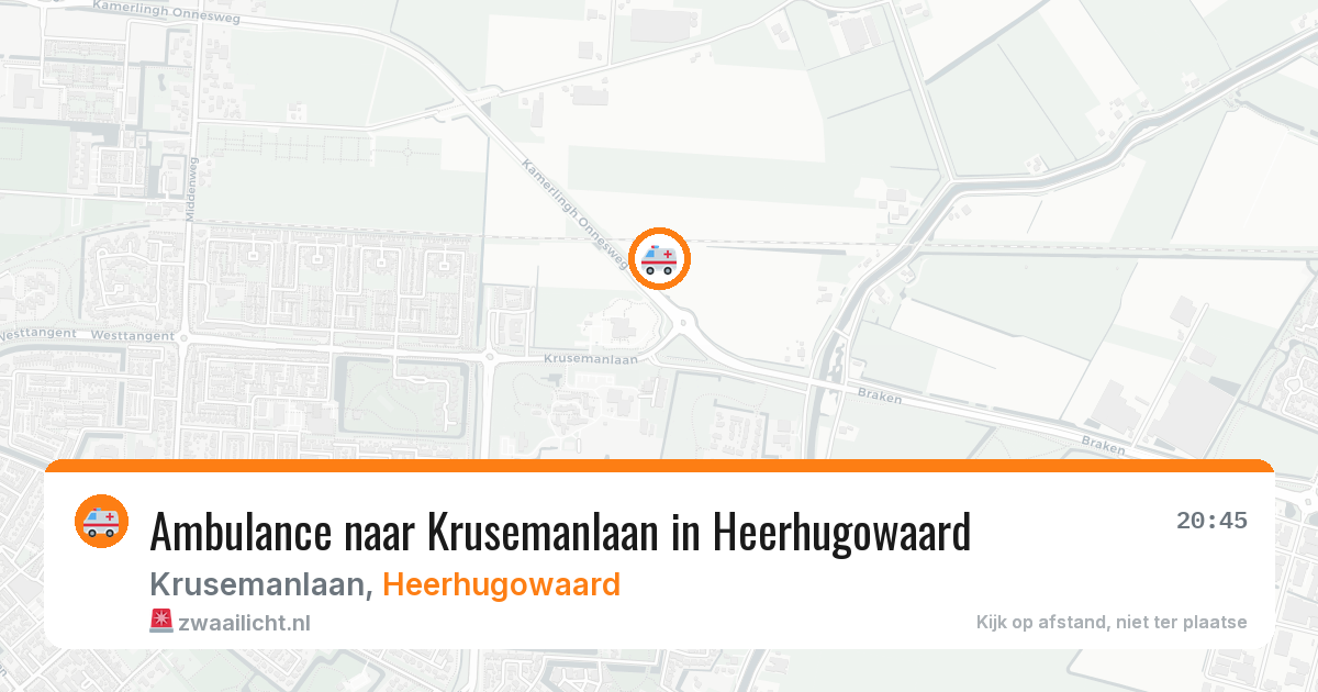 Ambulance naar Krusemanlaan in Heerhugowaard — 9 aug 2026