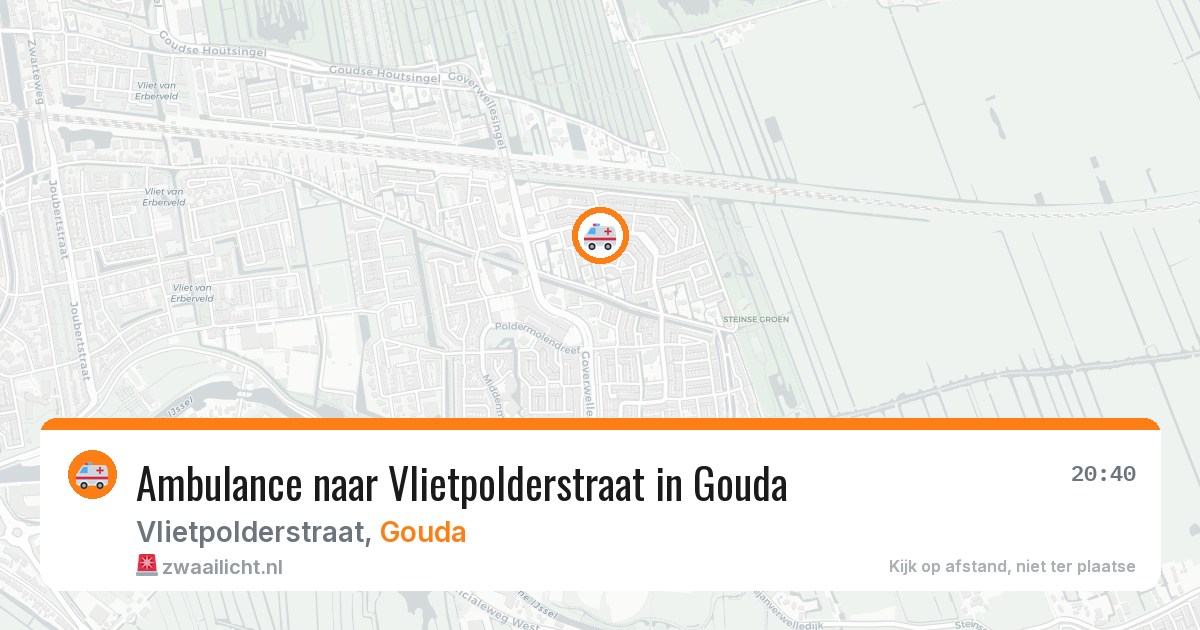 Ambulance naar Vlietpolderstraat in Gouda — 12 aug 2026