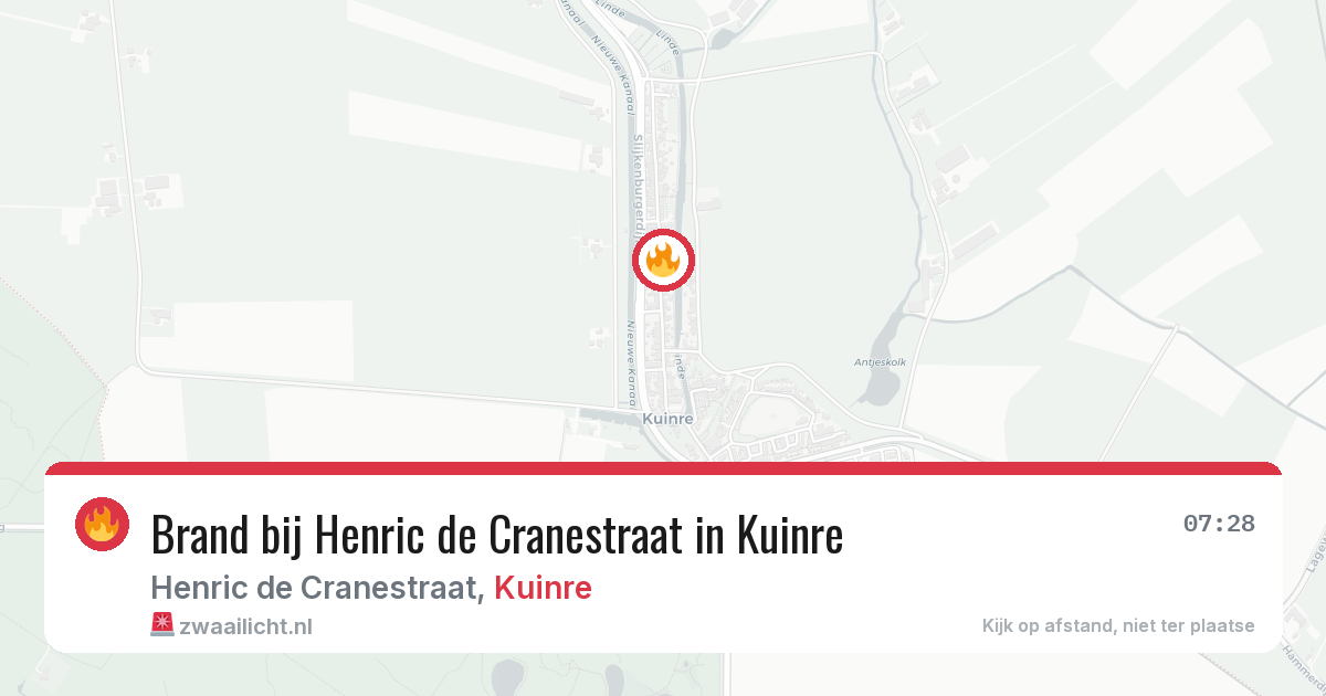Brand bij Henric de Cranestraat in Kuinre — 20 jun 2026