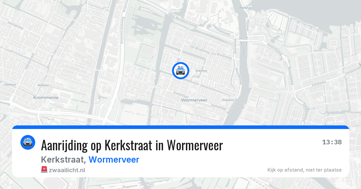 Aanrijding op Kerkstraat in Wormerveer — 8 mei 2026