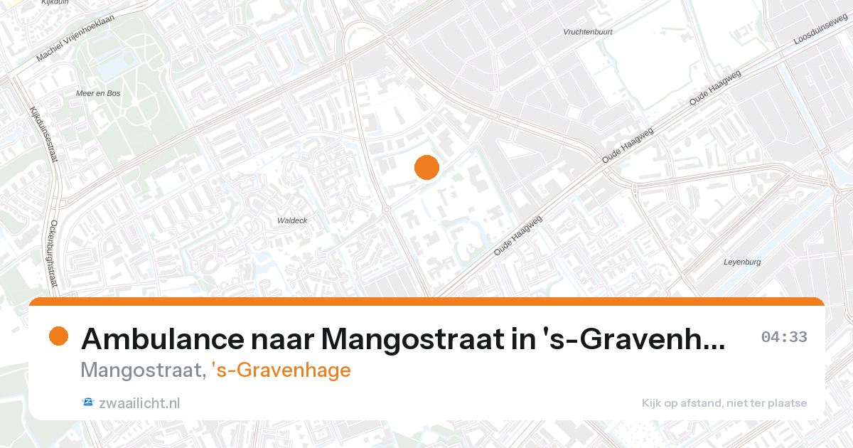 Ambulance naar Mangostraat in 's-Gravenhage — 27 aug 2026