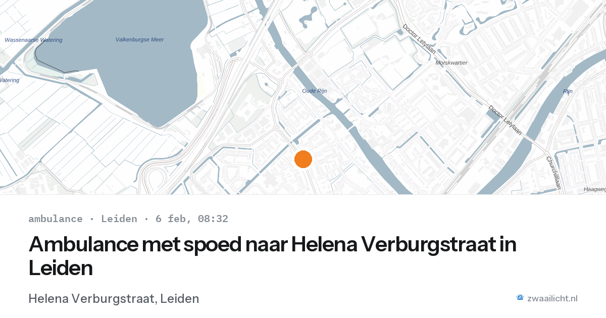 Ambulance met spoed naar Helena Verburgstraat in Leiden — 6 feb 2026
