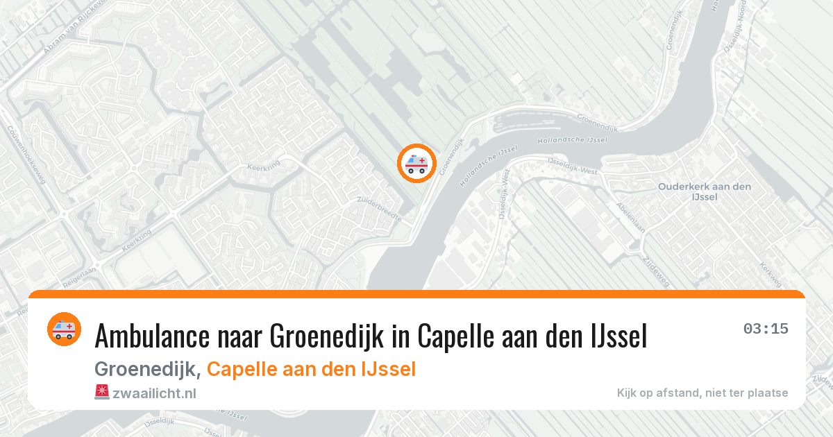 Ambulance naar Groenedijk in Capelle aan den IJssel — 24 mei 2026