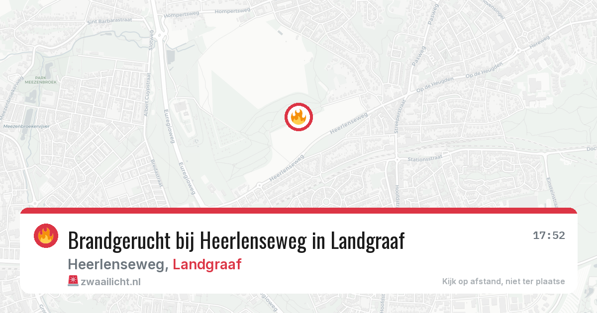 Brandgerucht bij Heerlenseweg in Landgraaf — 12 aug 2026