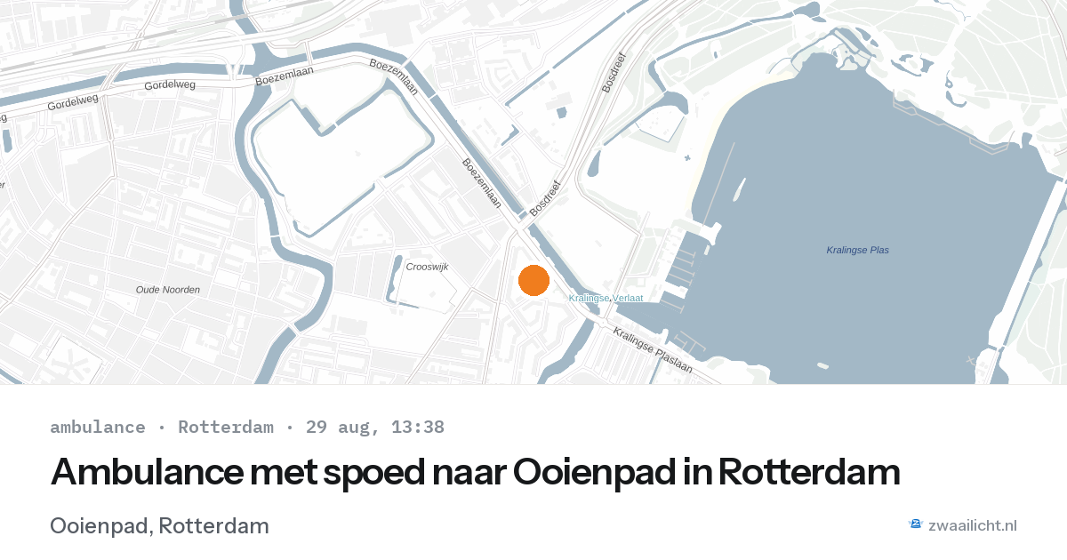 Ambulance met spoed naar Ooienpad in Rotterdam — 29 aug 2026