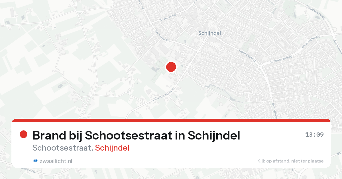 Brand bij Schootsestraat in Schijndel — 19 aug 2026