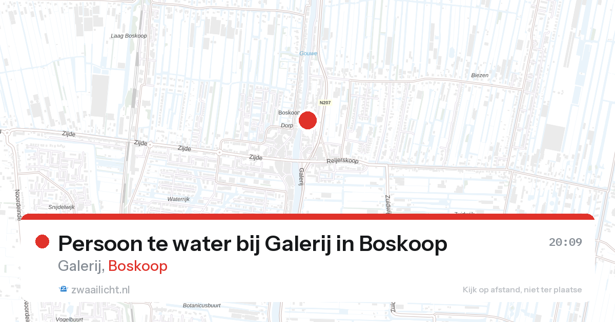 Persoon te water bij Galerij in Boskoop — 27 aug 2026
