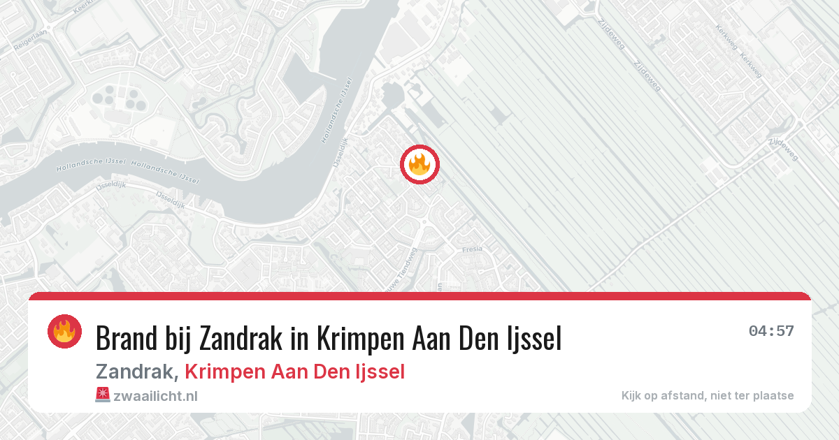 Brand bij Zandrak in Krimpen Aan Den Ijssel — 2 jun 2026