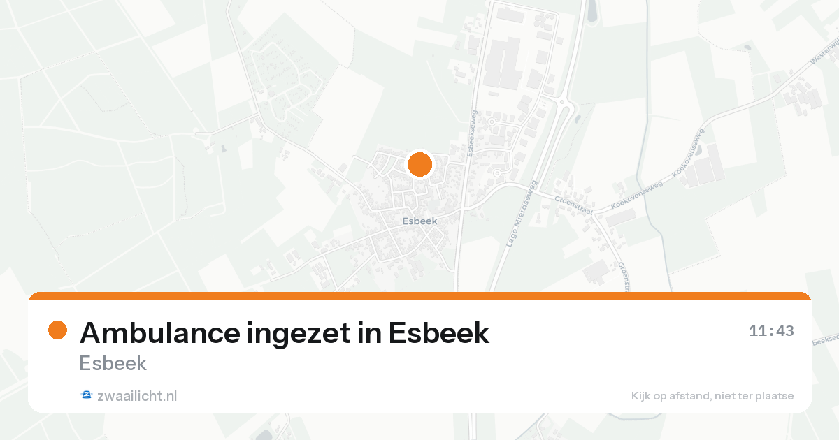 Ambulance ingezet in Esbeek — 7 feb 2026