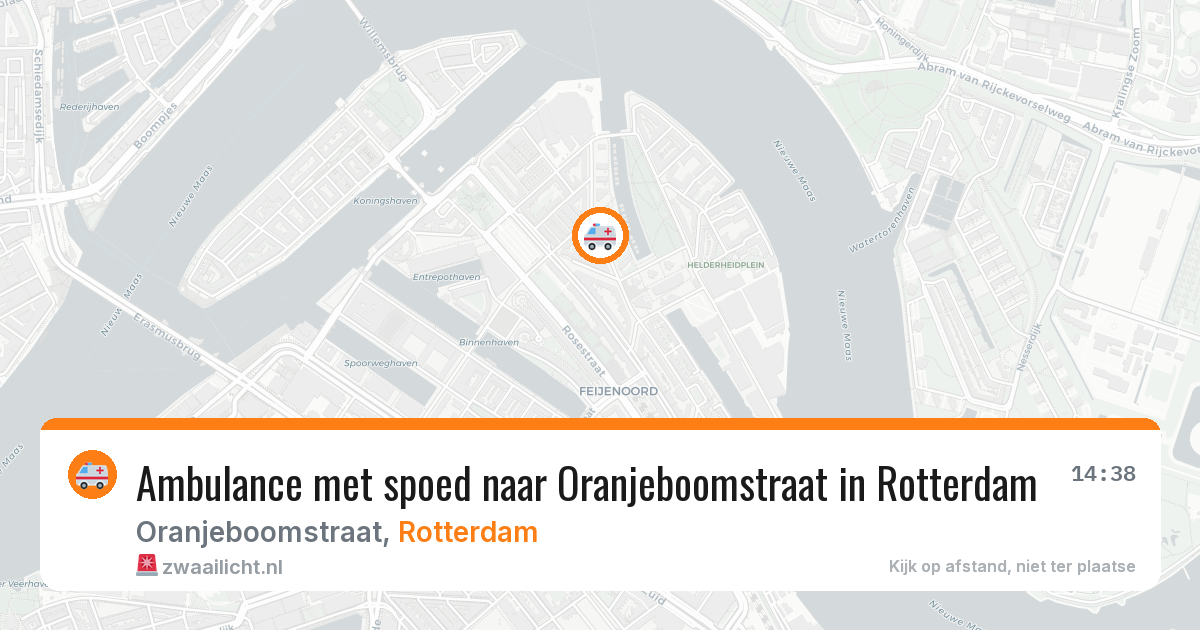 Ambulance met spoed naar Oranjeboomstraat in Rotterdam — 10 aug 2026
