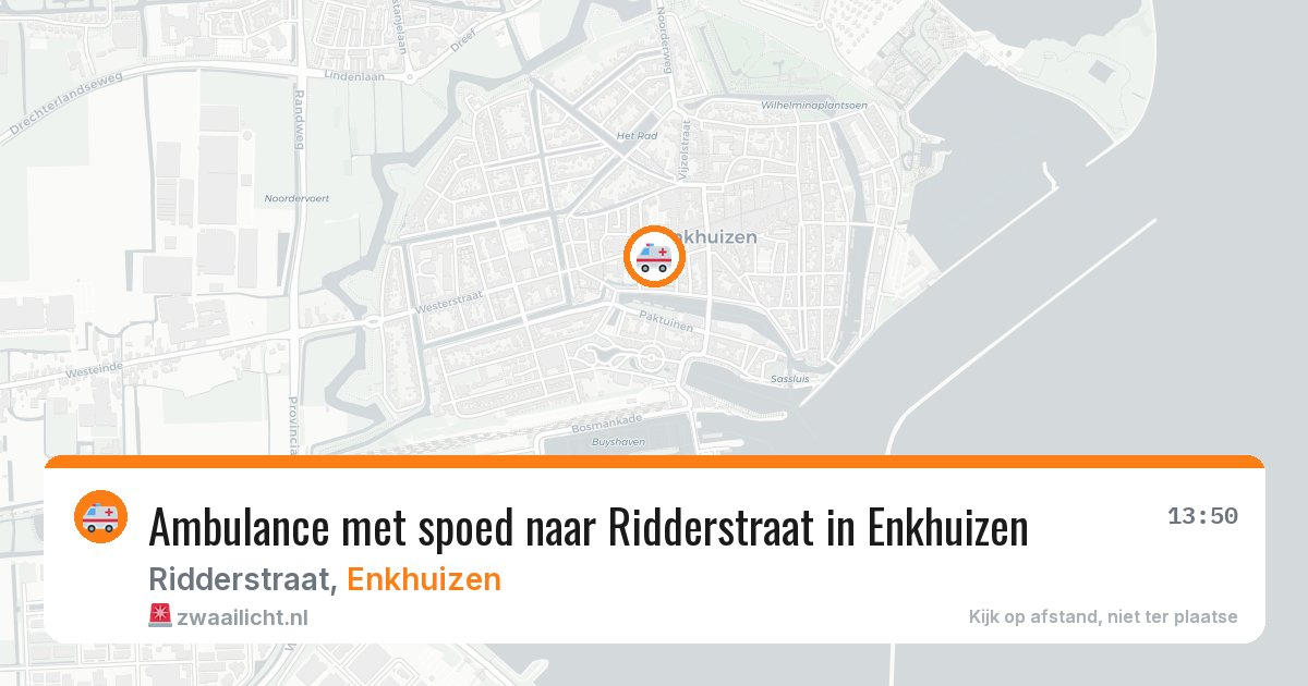 Ambulance met spoed naar Ridderstraat in Enkhuizen — 23 apr 2026