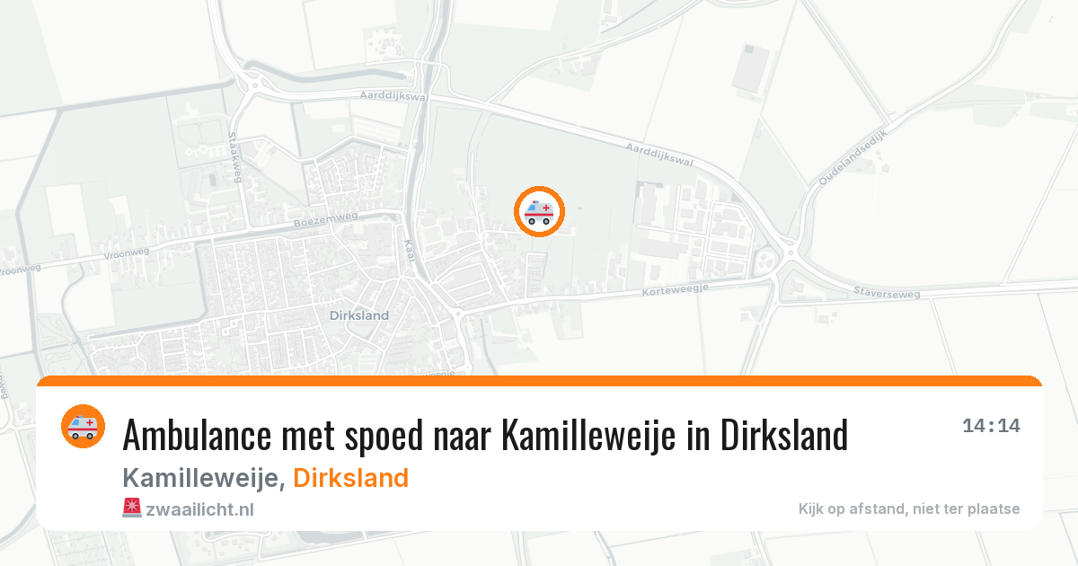 Ambulance met spoed naar Kamilleweije in Dirksland — 18 jun 2026