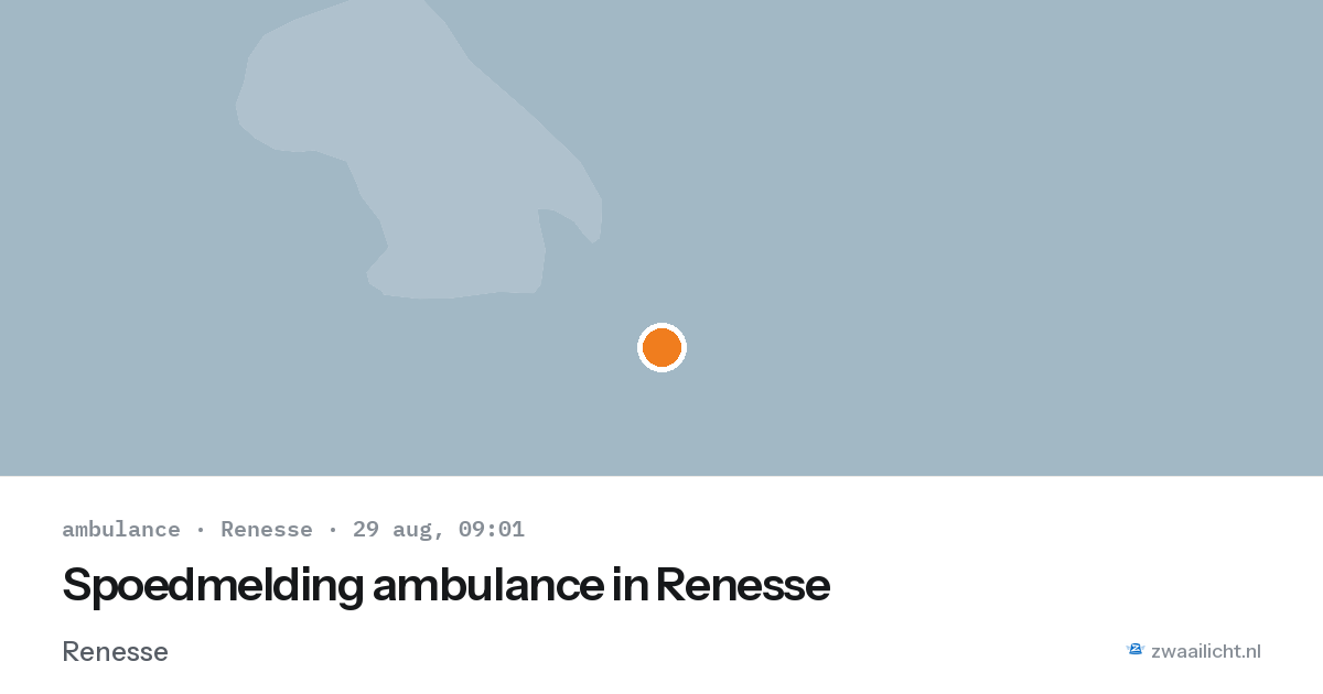 Spoedmelding ambulance in Renesse — 29 aug 2026