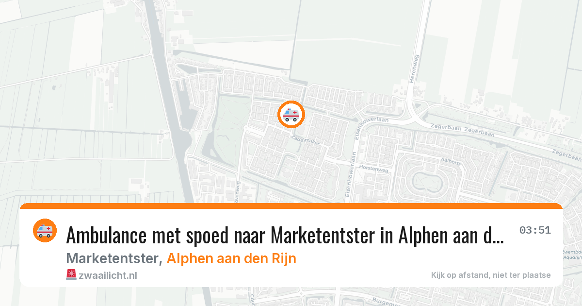 Ambulance met spoed naar Marketentster in Alphen aan den Rijn — 11 aug 2026