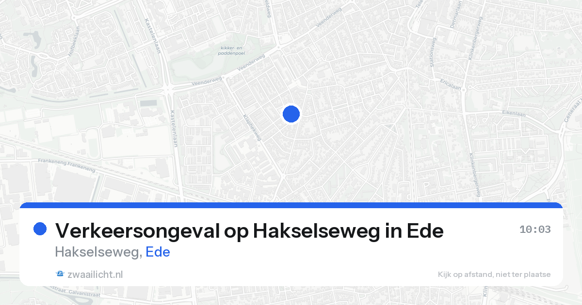 Verkeersongeval op Hakselseweg in Ede — 18 aug 2026