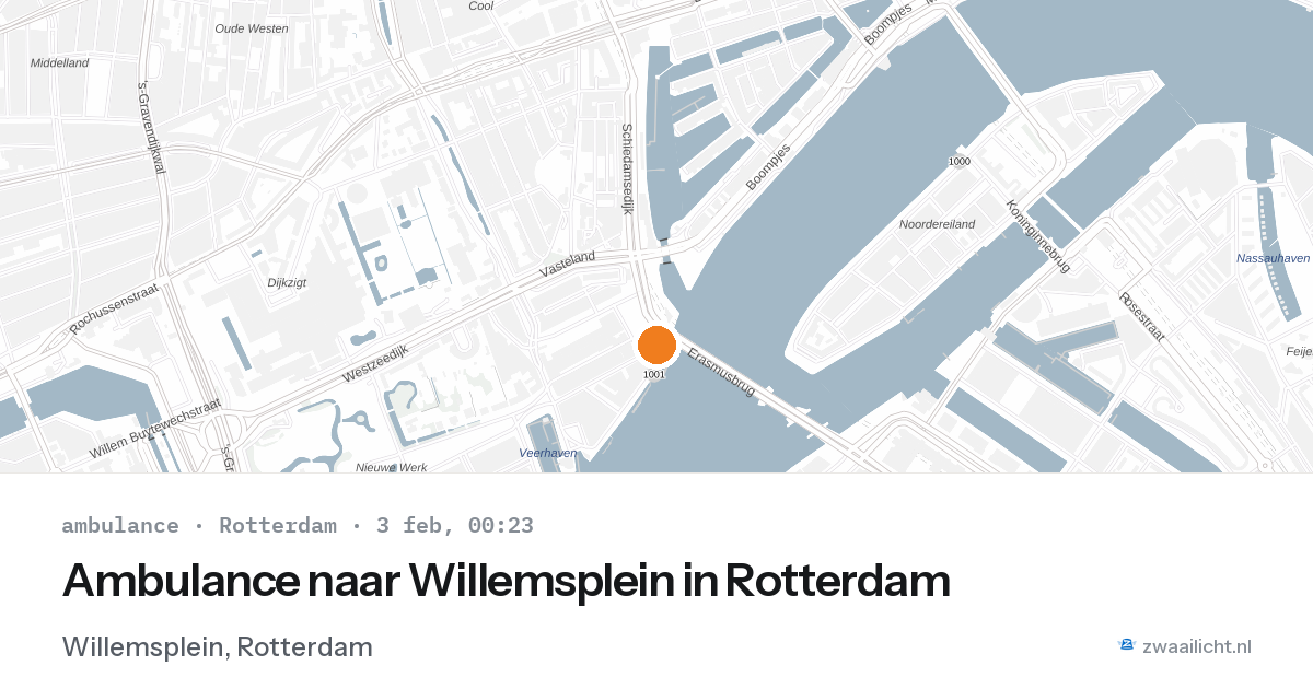 Ambulance naar Willemsplein in Rotterdam — 2 feb 2026