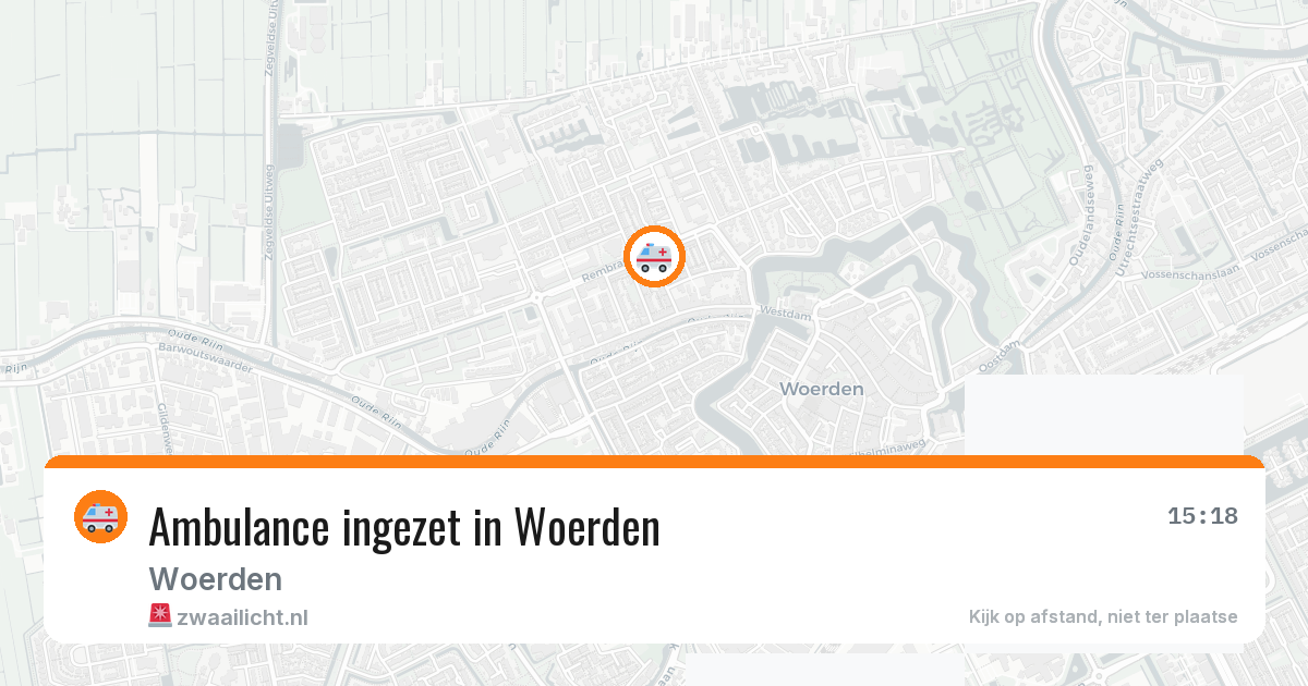 Ambulance ingezet in Woerden — 22 mei 2026
