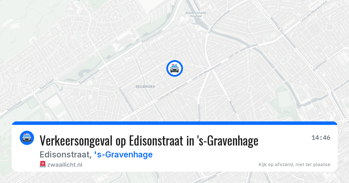 Verkeersongeval op Edisonstraat in 's-Gravenhage — 17 apr 2026