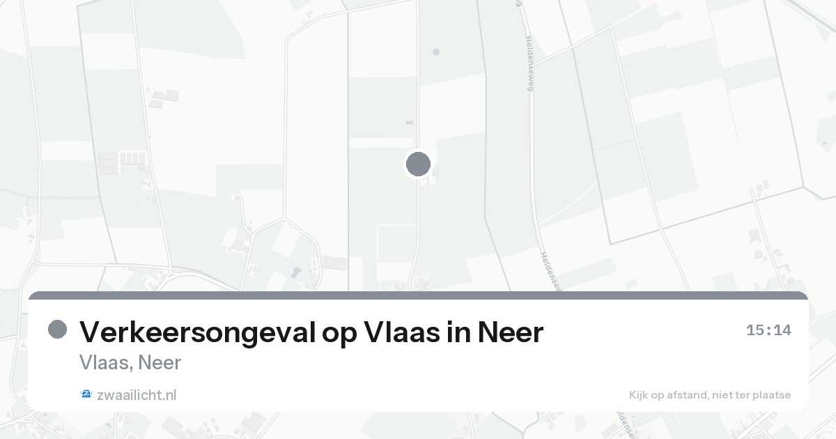 Verkeersongeval op Vlaas in Neer — 20 aug 2026