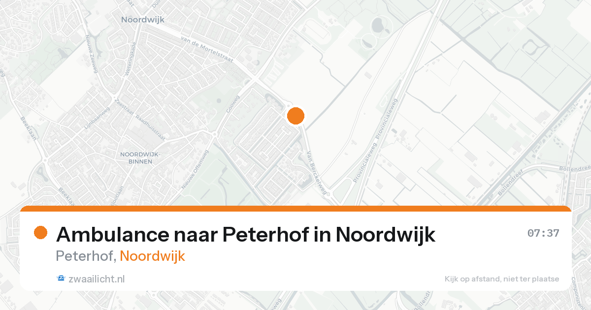 Ambulance naar Peterhof in Noordwijk — 22 aug 2026