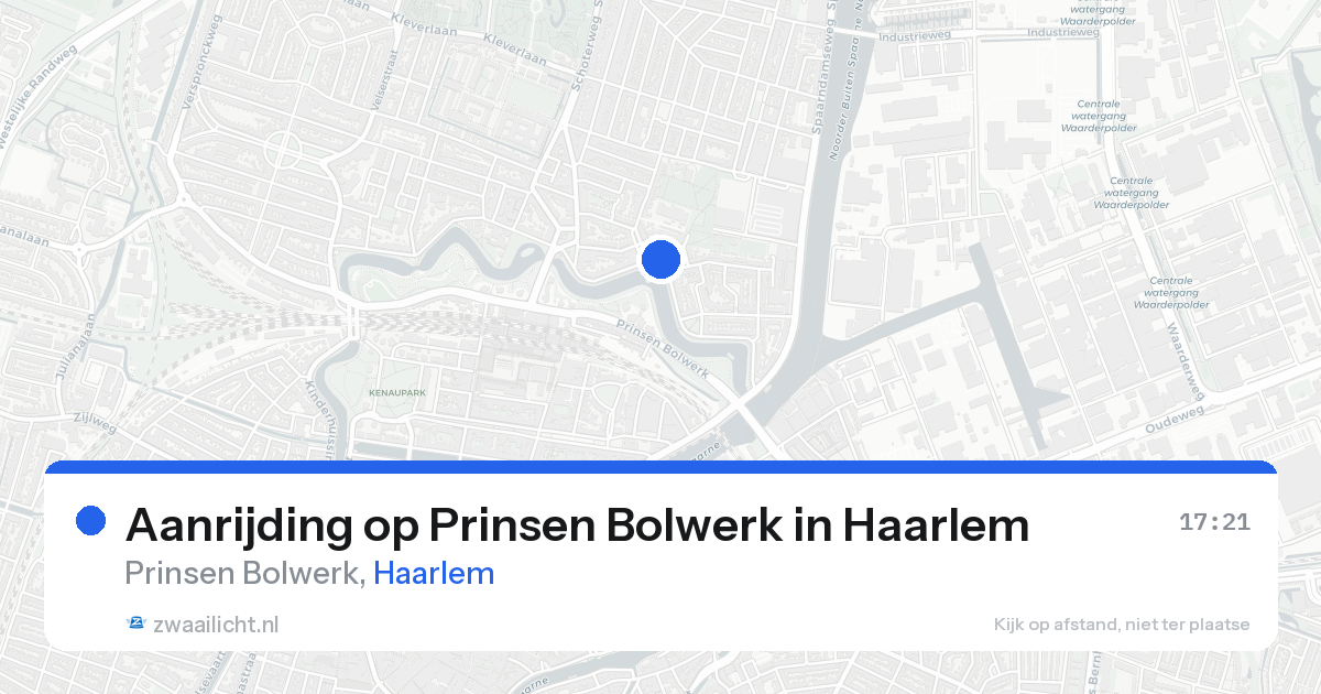 Aanrijding op Prinsen Bolwerk in Haarlem — 20 aug 2026