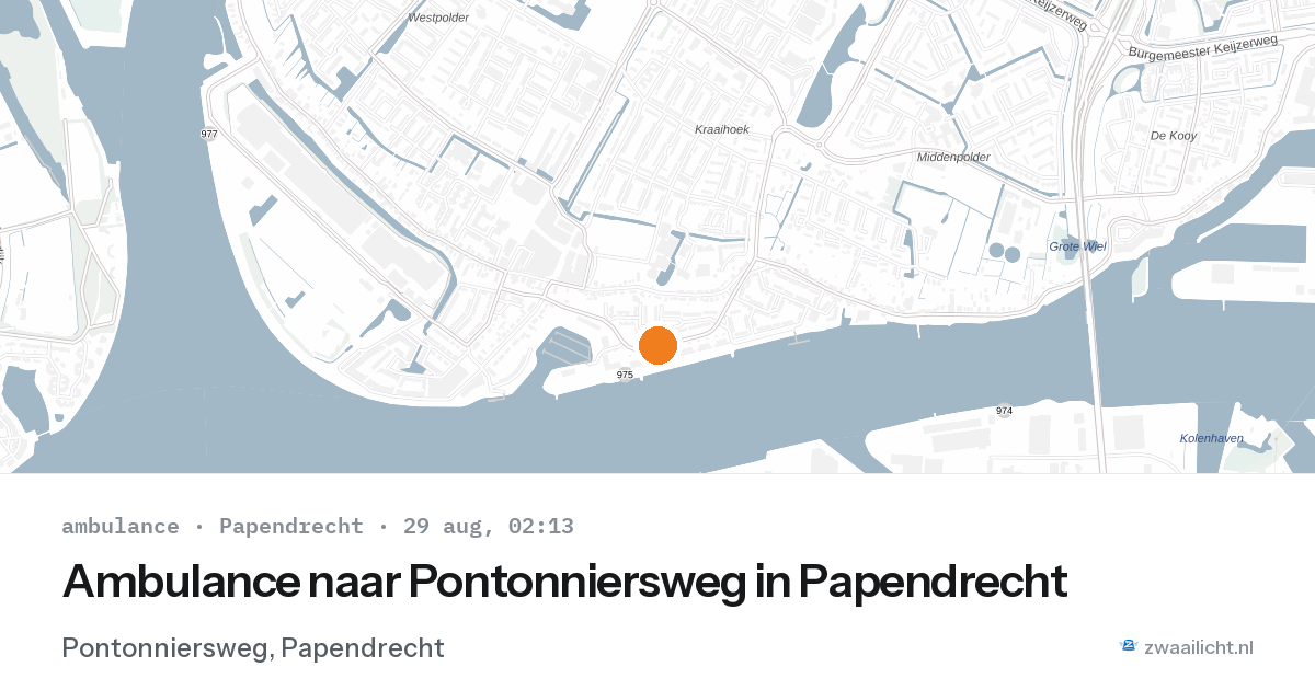Ambulance naar Pontonniersweg in Papendrecht — 29 aug 2026
