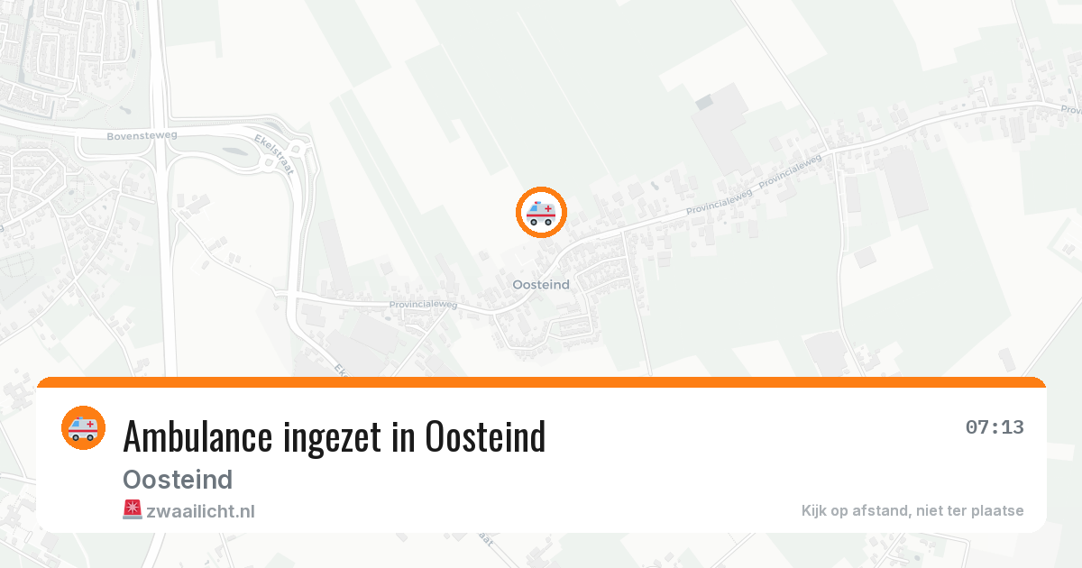 Ambulance ingezet in Oosteind — 1 jul 2026