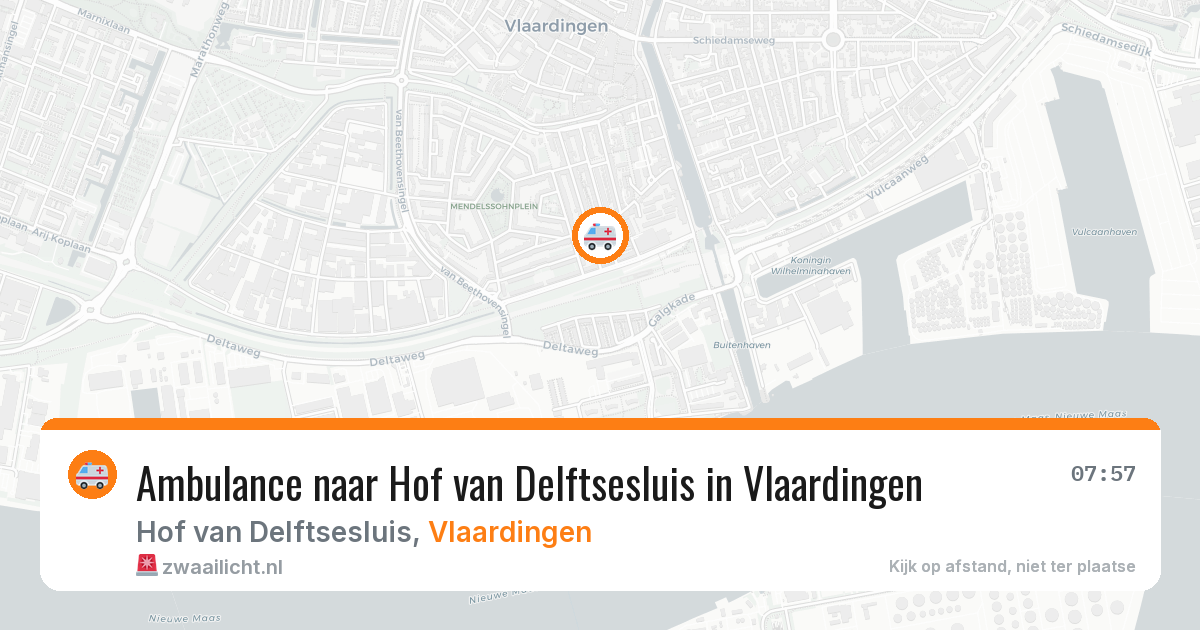 Ambulance naar Hof van Delftsesluis in Vlaardingen — 5 jul 2026
