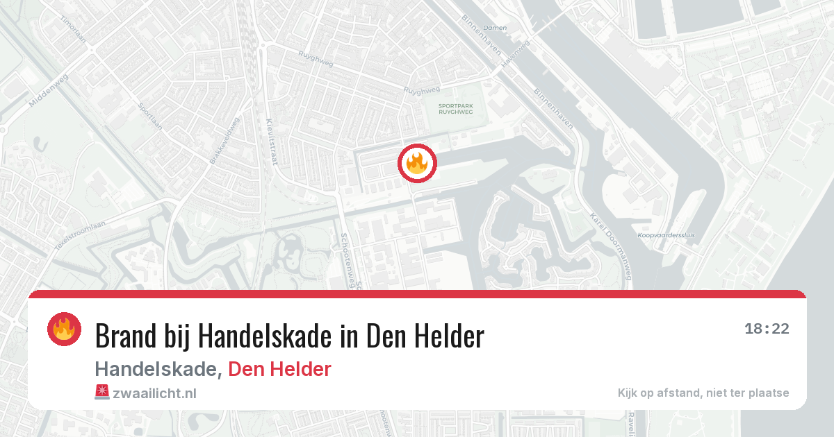 Brand bij Handelskade in Den Helder — 24 jan 2026