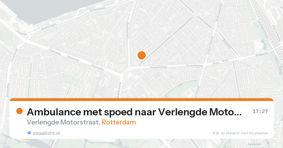 Ambulance met spoed naar Verlengde Motorstraat in Rotterdam — 24 aug 2026