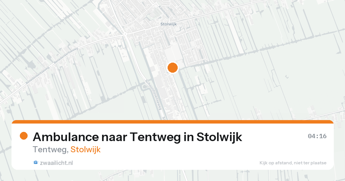 Ambulance naar Tentweg in Stolwijk — 19 aug 2026