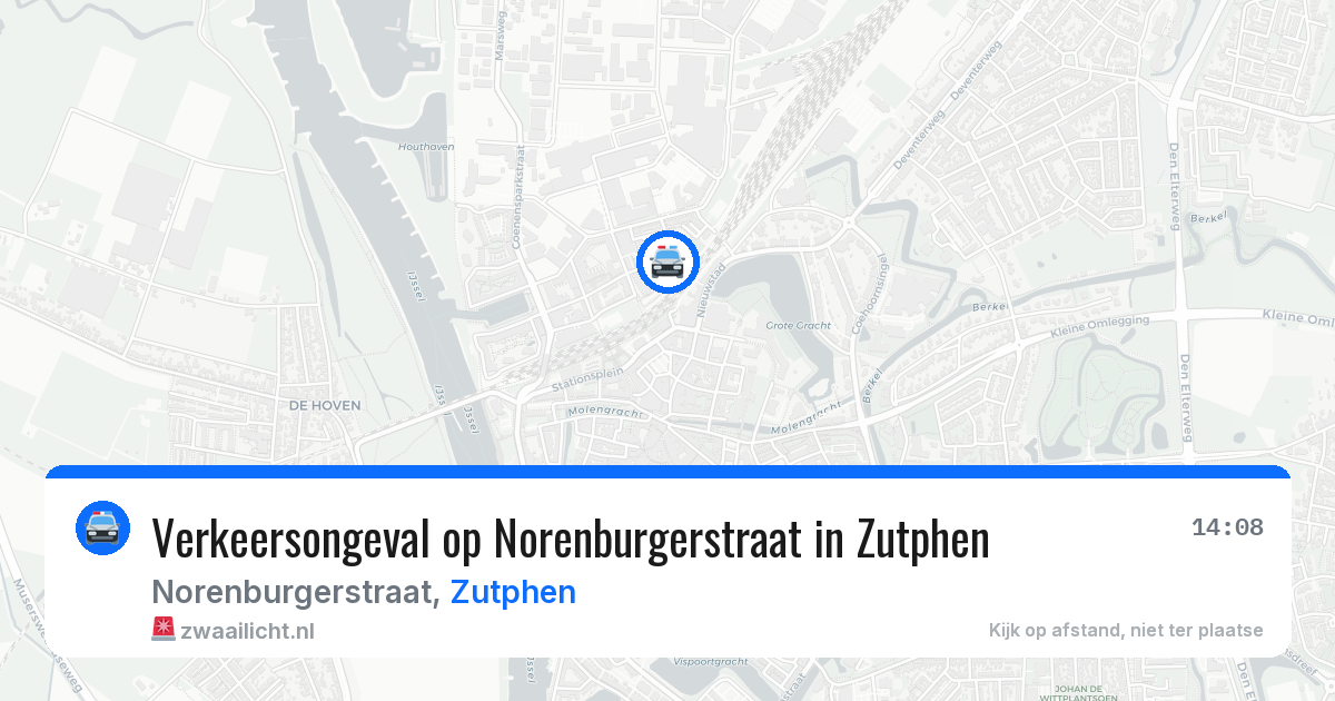 Verkeersongeval op Norenburgerstraat in Zutphen — 10 jul 2026