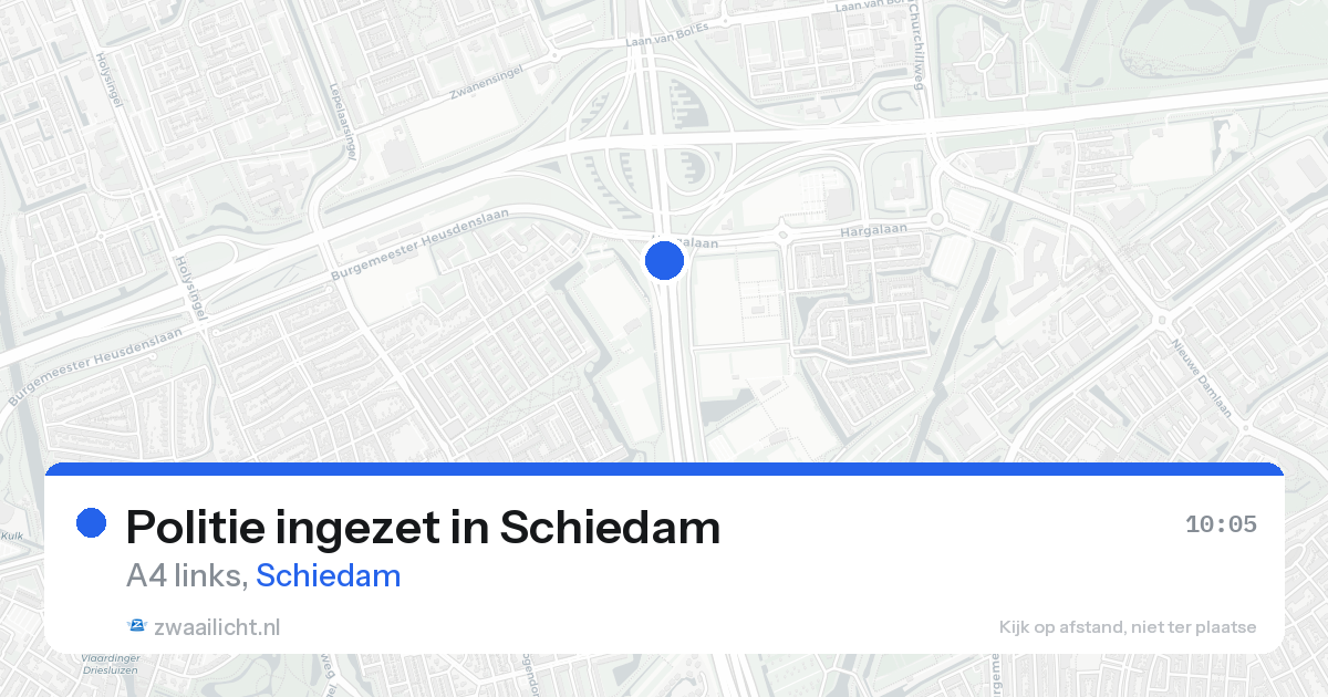 Politie ingezet in Schiedam — 21 aug 2026 | 🚨 Zwaailicht.nl