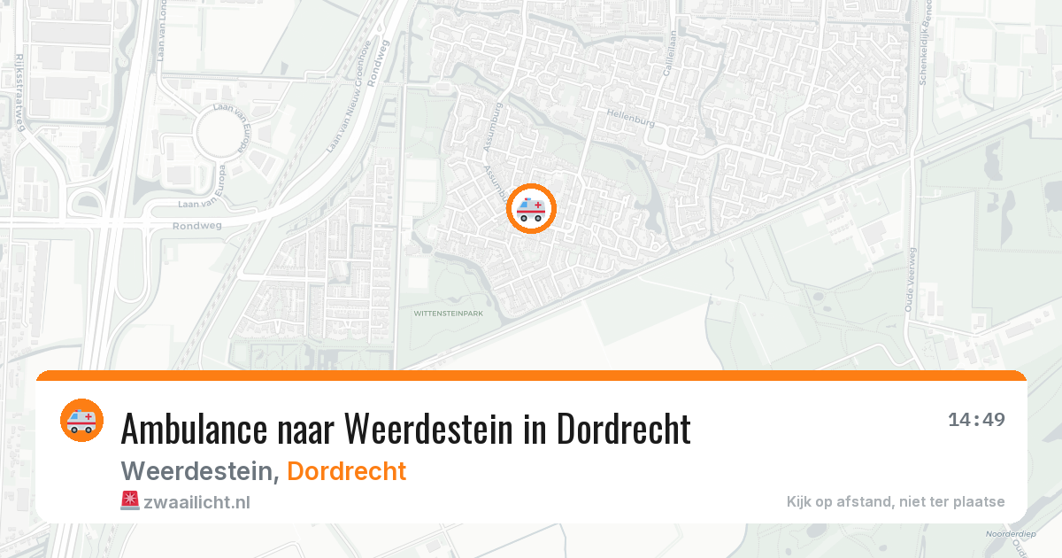 Ambulance naar Weerdestein in Dordrecht — 31 jul 2026