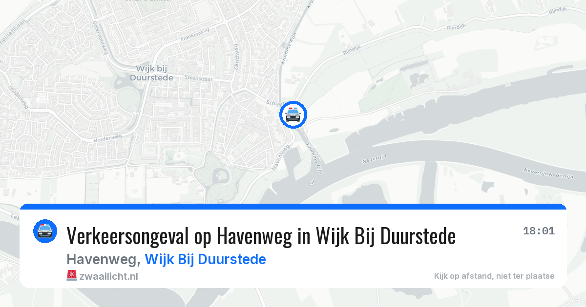 Verkeersongeval op Havenweg in Wijk Bij Duurstede — 5 jul 2026