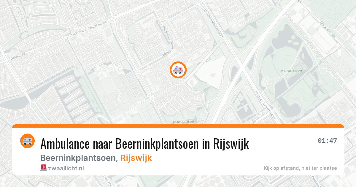 Ambulance naar Beerninkplantsoen in Rijswijk — 3 aug 2026