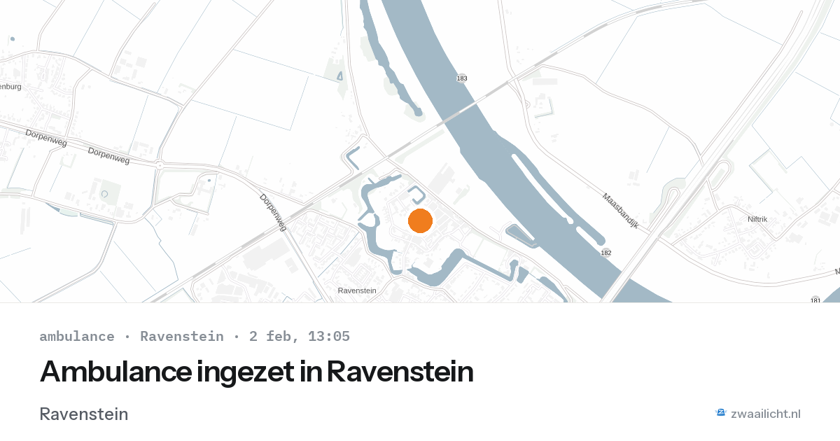 Ambulance ingezet in Ravenstein — 2 feb 2026