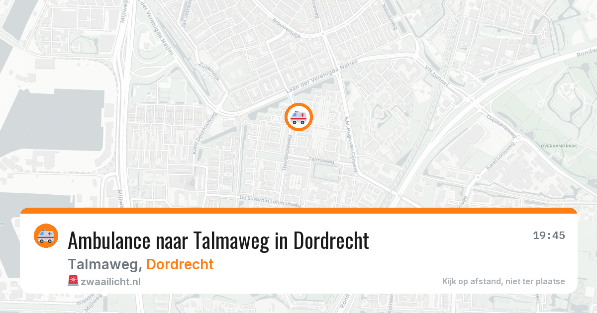 Ambulance naar Talmaweg in Dordrecht — 13 jun 2026