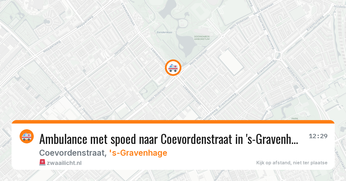 Ambulance met spoed naar Coevordenstraat in 's-Gravenhage — 20 apr 2026