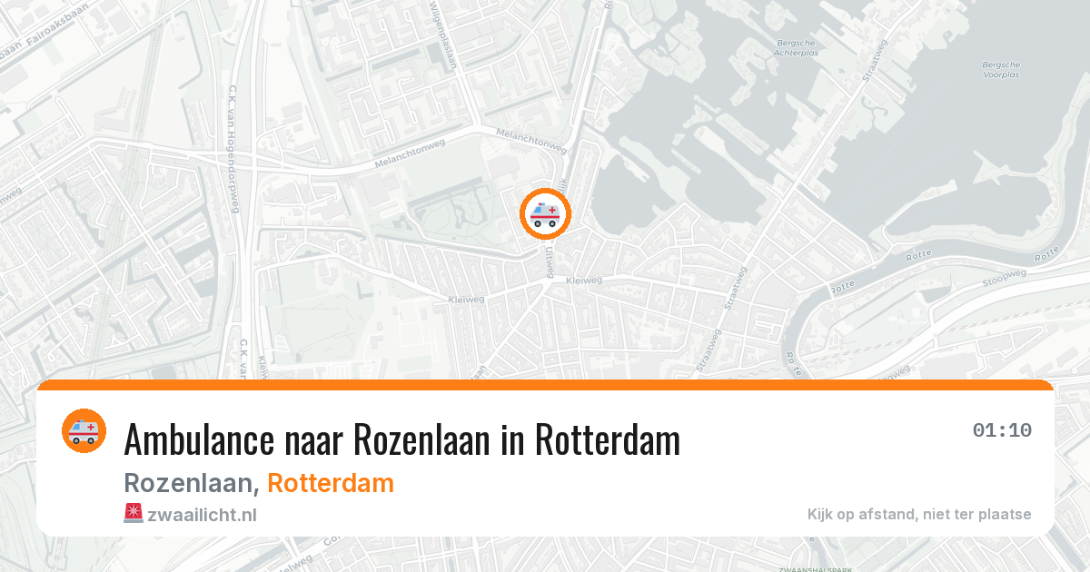 Ambulance naar Rozenlaan in Rotterdam — 3 aug 2026