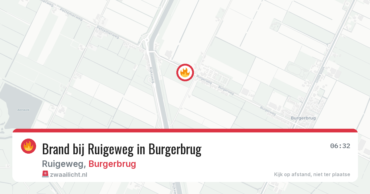 Brand bij Ruigeweg in Burgerbrug — 31 jan 2026
