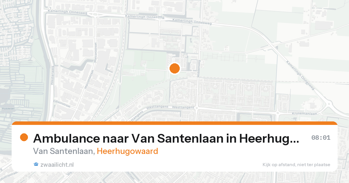 Ambulance naar Van Santenlaan in Heerhugowaard — 17 mei 2026
