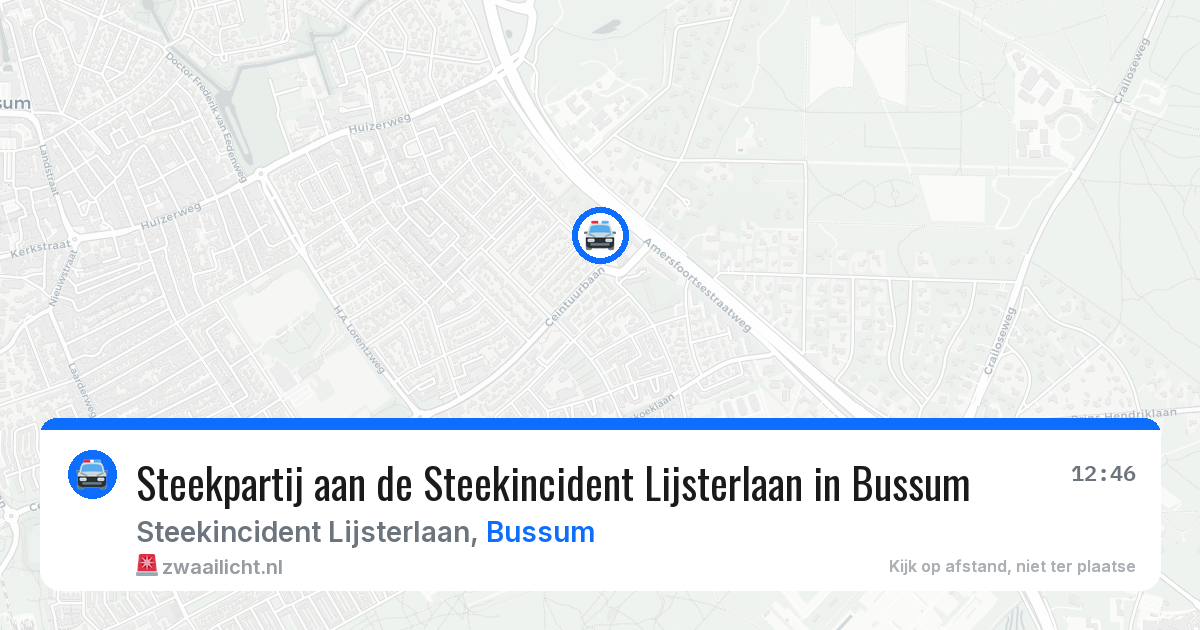 Steekpartij aan de Steekincident Lijsterlaan in Bussum — 10 feb 2026