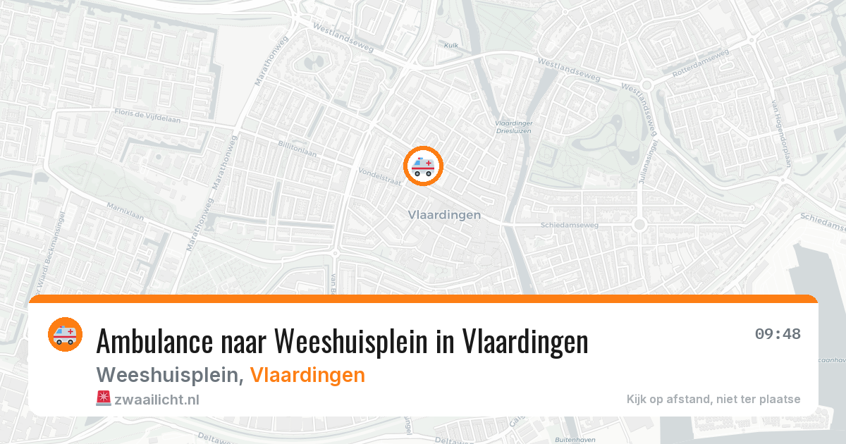 Ambulance naar Weeshuisplein in Vlaardingen — 28 mei 2026